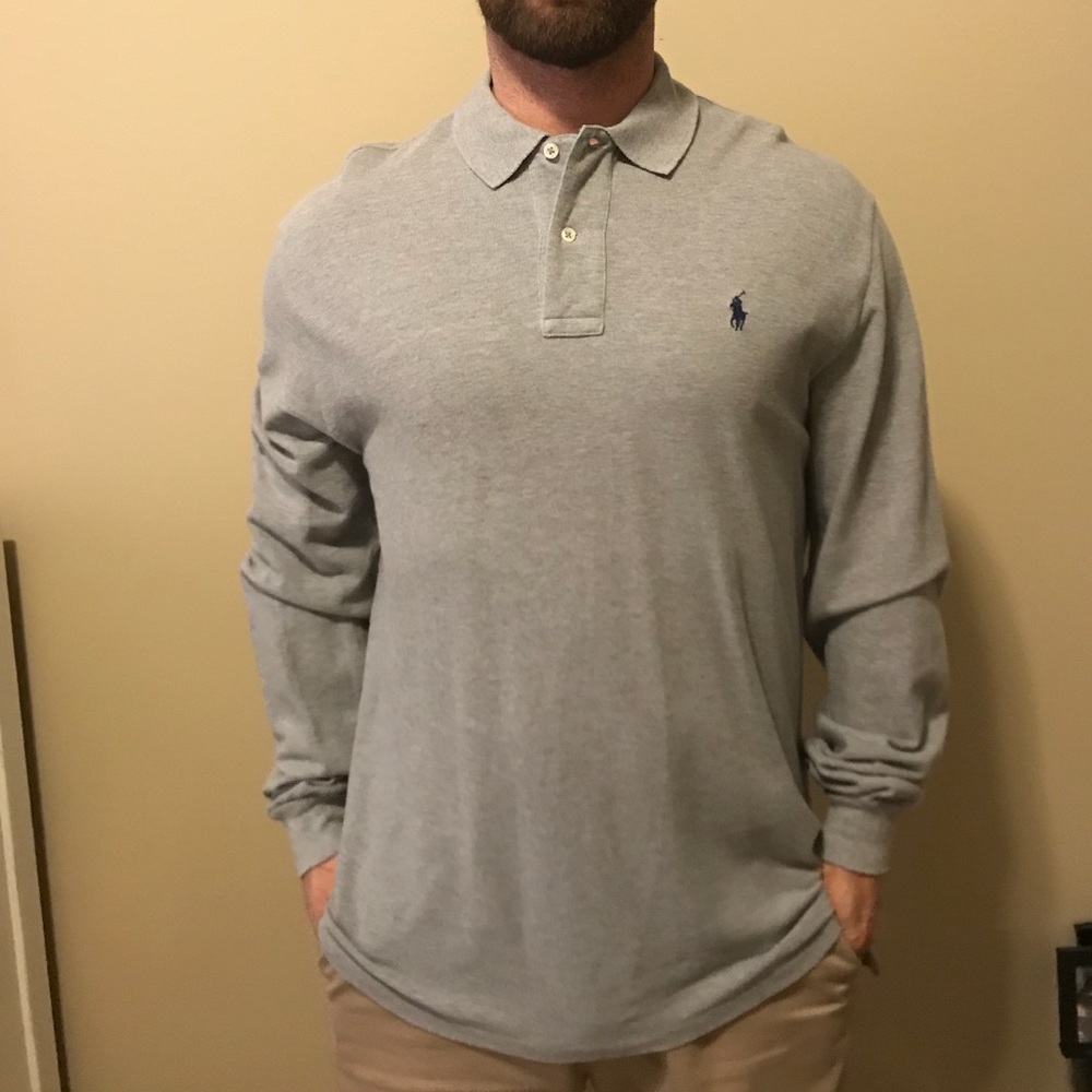 Long sleeve men’s polo shirt